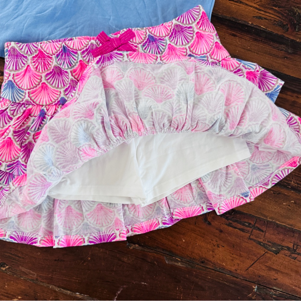 Blue Shell Tank Top and Pink Shell Skirt Set - Picture 3 of 7
